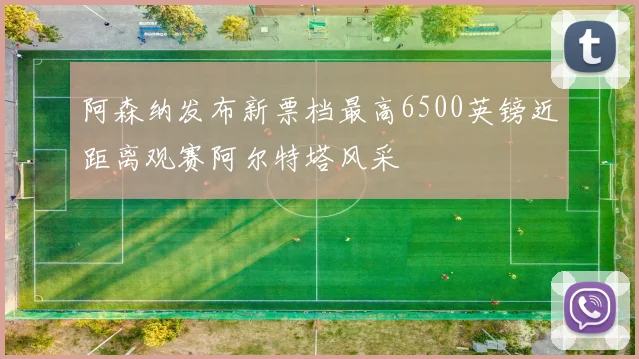 阿森纳发布新票档最高6500英镑近距离观赛阿尔特塔风采